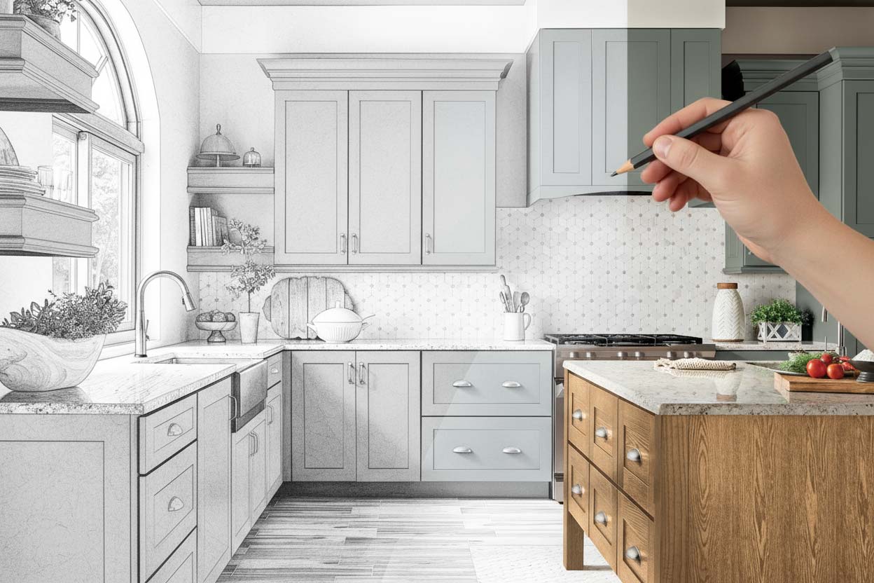 crtanje kuhinje po meri